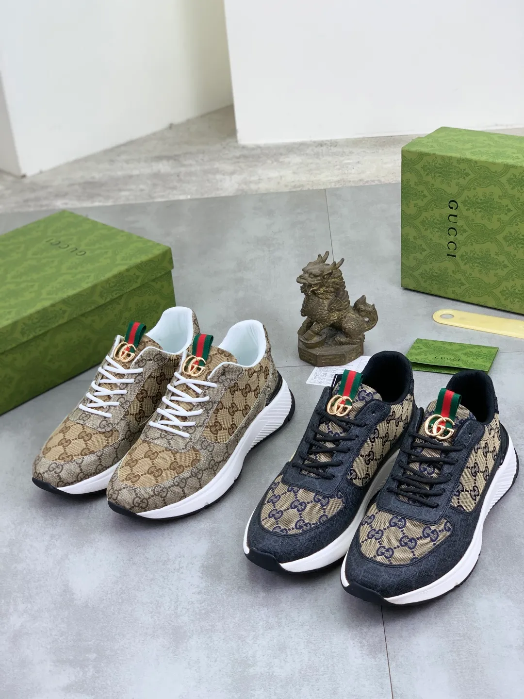 Men's men's shoes 💰P460💰[New model] (GUCCI) official website's latest 🎁🎁casual and fashionable men's shoes👟, hot style 💥 style is simple and elegant, exclusive for trendy men. Unique official website's latest brand double G element Elements 👑 Original Gucci decoration, fashionable and generous, fabric original calfskin ✅ fully imported first-layer pigskin lining, official website designated wear-resistant, lightweight original rubber casual outsole, classic model taken in real life 🎬38-44 (45 customized) 2️⃣ colors available